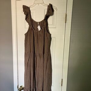 Rylee & Cru gingham NWT maxi dress size L